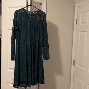 Dark green lacy dress!